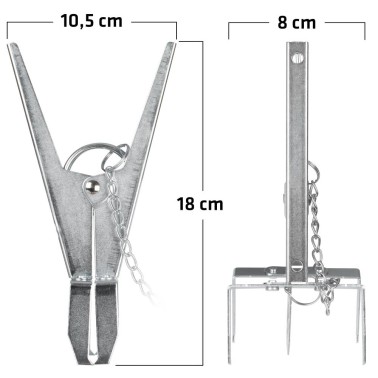 Trappole per Arvicole | Set di 4 Trappole a Morsetto - Dimensioni